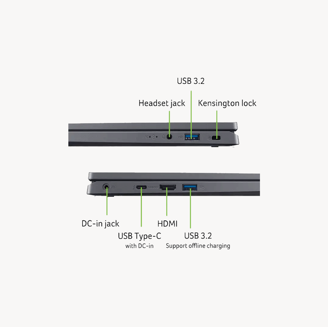 Acer Aspire A14 Intel core 5 120U 14th Gen 8GB RAM 512GB SSD 14" FHD Display