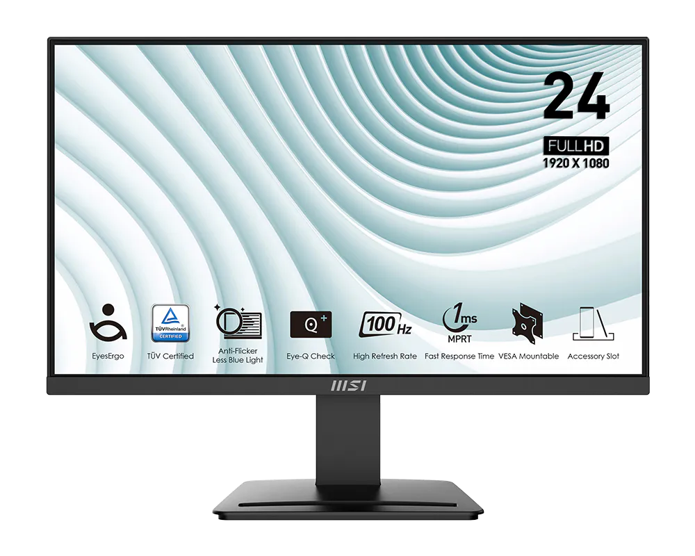 MSI PRO MP2412 23.8 inch Full HD 100Hz business monitor on display at Onin Infosys Nepal.