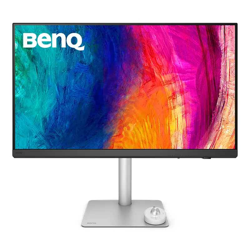 BenQ PD3226G 32-inch 4K UHD 144Hz designer monitor front view displaying high color accuracy color palette, available at Onin Infosys Nepal.