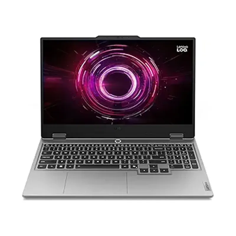 Lenovo LOQ 15 AI AMD Ryzen 7 250 and NVIDIA RTX 5060 gaming laptop front view available at Onin Infosys Nepal.