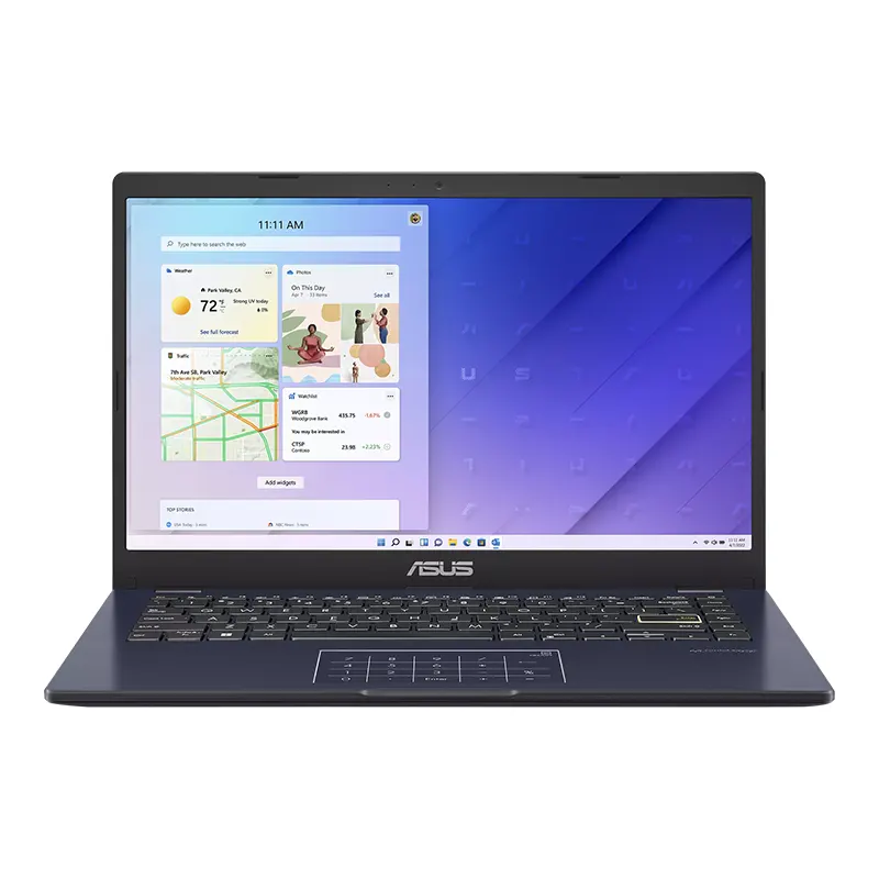 Asus E410KA budget laptop with 14 inch display and 128GB SSD available at Onin Infosys Nepal.