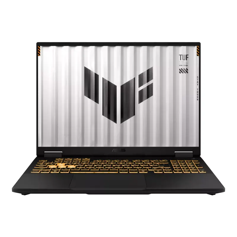 ASUS TUF Gaming F16 FX608 laptop with Core i5-14450HX and RTX 5050 8GB, front view, available at Onin Infosys Nepal