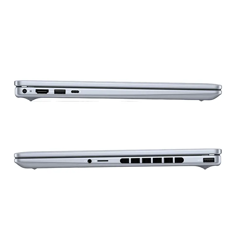 Side view of Dell Inspiron 14 Plus 7440 showing Thunderbolt 4 and high-speed USB interfaces.