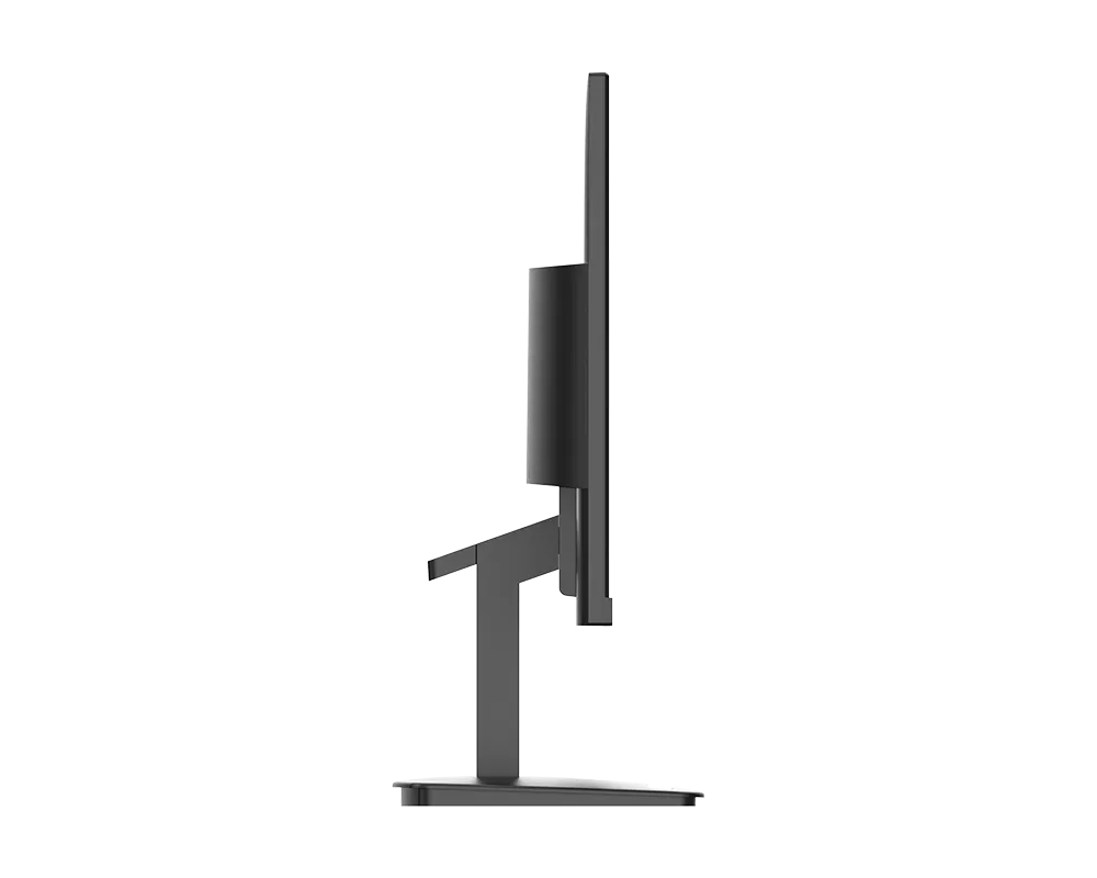 VESA mount standard layout on the back of MSI PRO MP2412 monitor for dual screen arm installation.