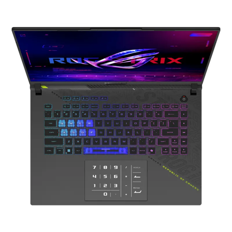 Per-key RGB backlit keyboard on Asus ROG Strix G16 gaming laptop Nepal