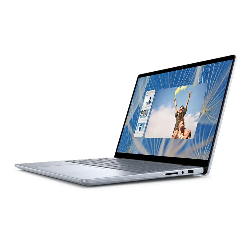 Dell Inspiron 14 2-in-1 7440 flipped into tablet mode for note-taking in Nepal