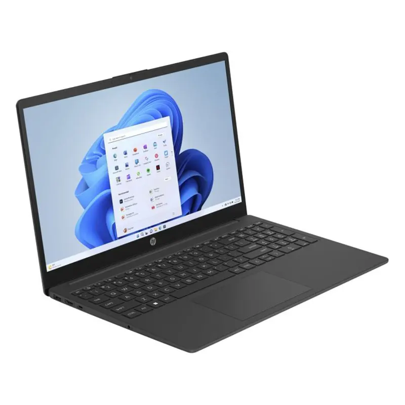 Close-up of the HP 15-FC0043NQ keyboard and palm rest, an HP 15 inch laptop in Nepal