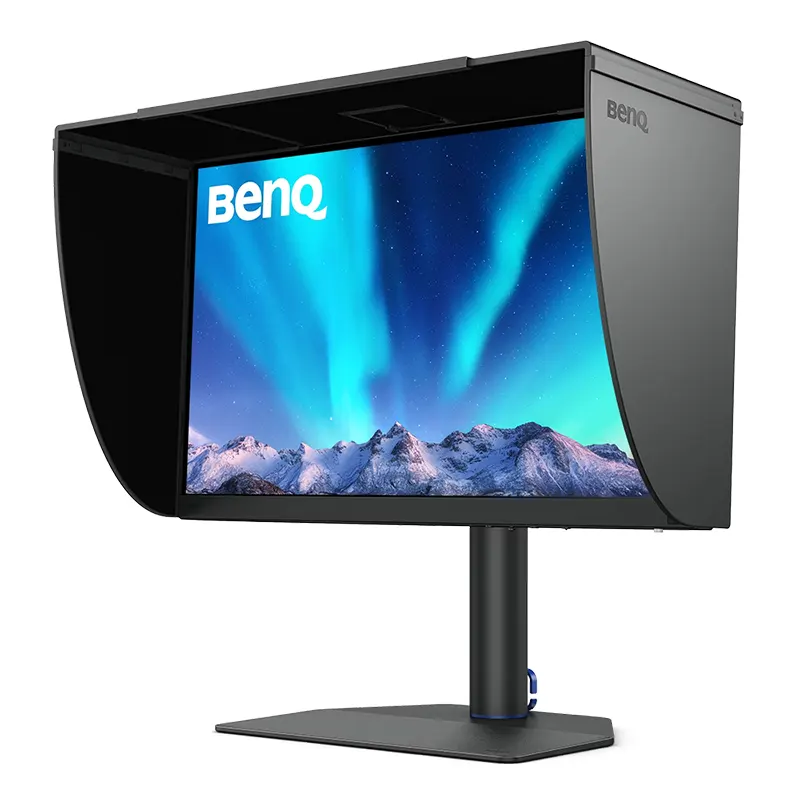BenQ SW272U 4K IPS display showing a color-graded landscape photo, buy online in Kathmandu Nepal