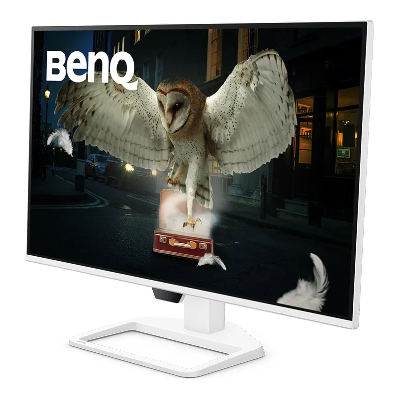 Front view of white BenQ EW270Q 27-inch borderless IPS monitor for sale in Kathmandu, Nepal