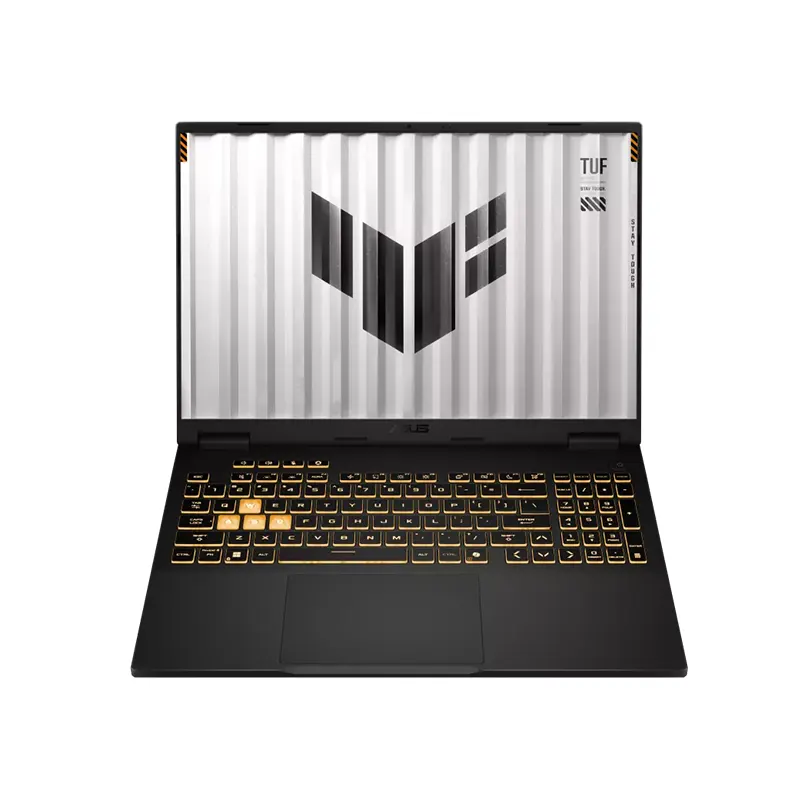 RGB backlit keyboard on ASUS TUF F16 gaming laptop with Core i5 and RTX 5050, sold in Kathmandu
