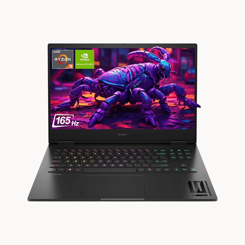 HP OMEN 16-XF0033 Gaming Laptop | AMD Ryzen 9 7940HS |16GB RAM | 512GB SSD | 16.1" Full HD (1920 x 1080), IPS-Level, 165Hz Display| 4070 8GB GDDR6 Graphics | Shadow Black | 1 years warranty