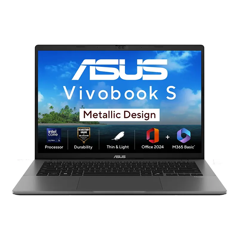 ASUS Vivobook S14 S3407CA | Core Ultra 5 225H | 16GB RAM | 1TB SSD | Intel Graphics | 2 year international warranty | 1 year asus perfect warranty