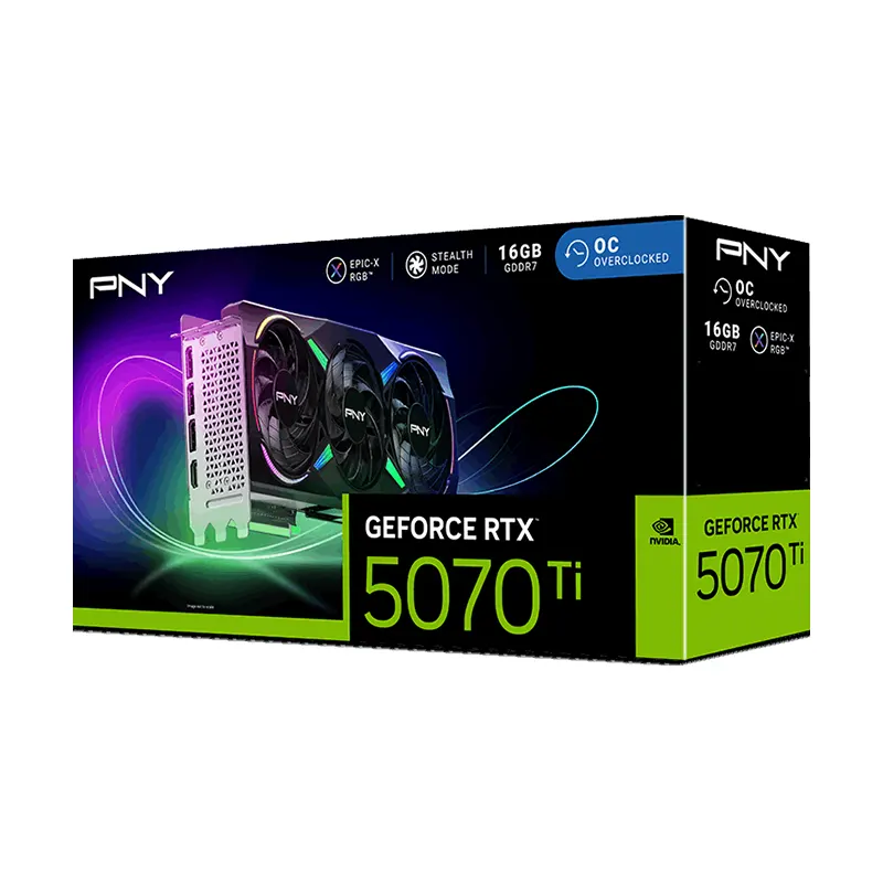 PNY GeForce RTX 5070 Ti 16GB ARGB Epic-X RGB OC Triple Fan | VCG5070T16TFXXPB1-O