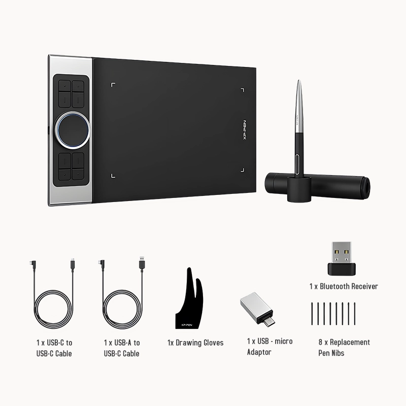 XP-PEN Deco Pro Medium Graphics Tablet (11 × 6″ | 8192 Pressure | Dial & Virtual Wheel)