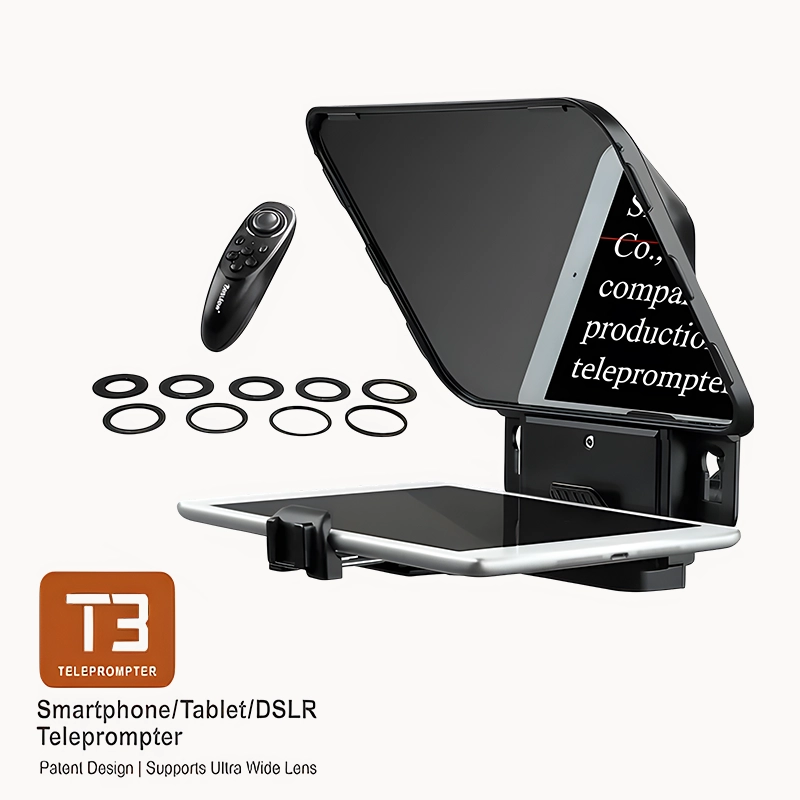 Desview T3 Portable Teleprompter - Smartphone & Tablet (DSLR Compatible)