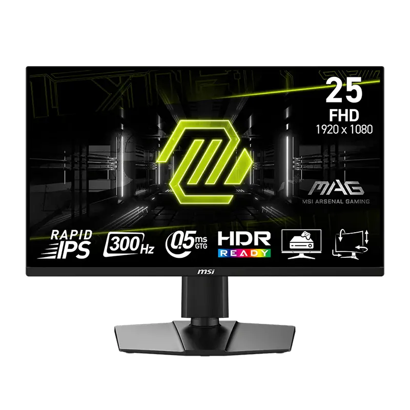 MSI MAG 255PXF Gaming Monitor (24.5" Rapid IPS, 300Hz, 0.5ms) | 2 years warranty