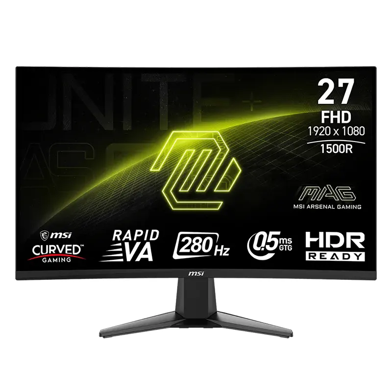 MSI MAG 276CXF | 27" Curved 1500R | 1920x1080 (FHD) 280 Hz Display | 2 years warranty