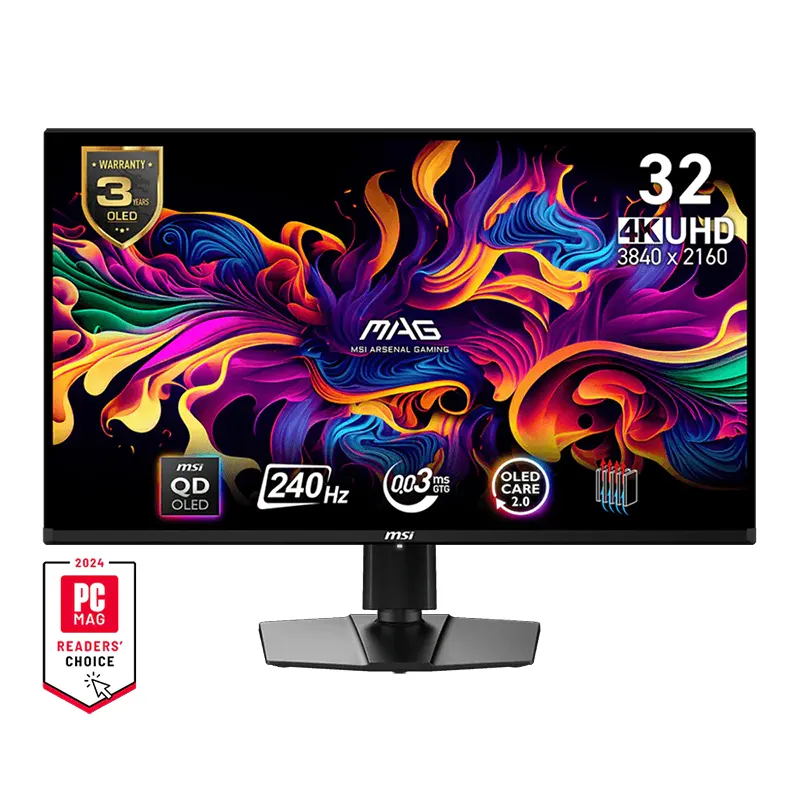 MSI MAG 321UPX QD-OLED 31.5" 4K 240Hz Gaming Monitor | 2 years warranty