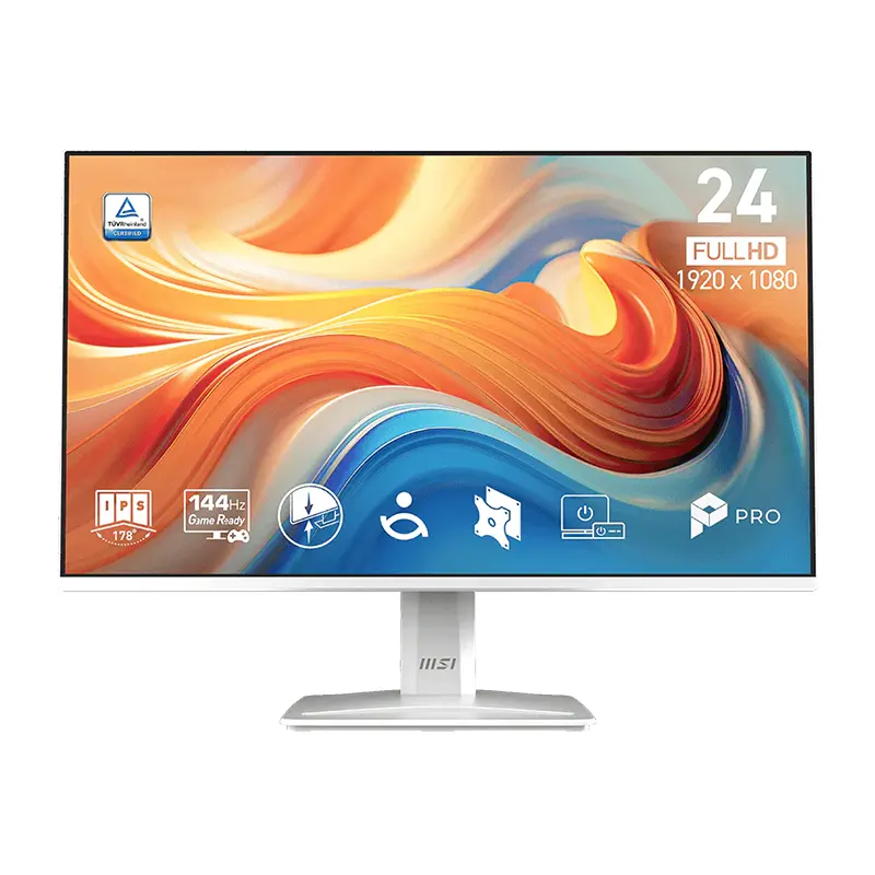 MSI PRO MP243W E14 23.8" Full HD 144Hz White IPS Monitor | 2 years warranty
