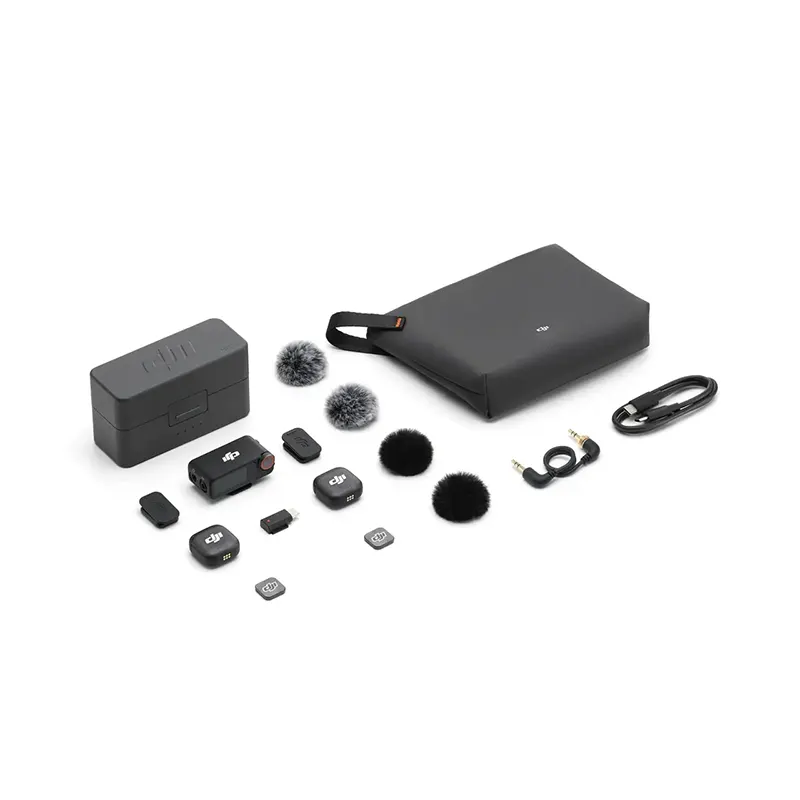 DJI Mic 3 (2TX + 1RX + Charging Case) |  USB-C & 3.5mm TRS Connectivity