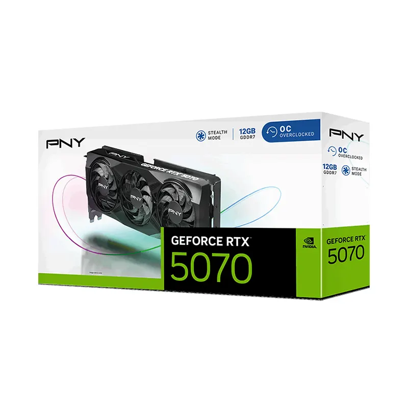NY GeForce RTX 5070 12GB Over Clocked Triple Fan Graphics Card | VCG507012TFXPB1-O