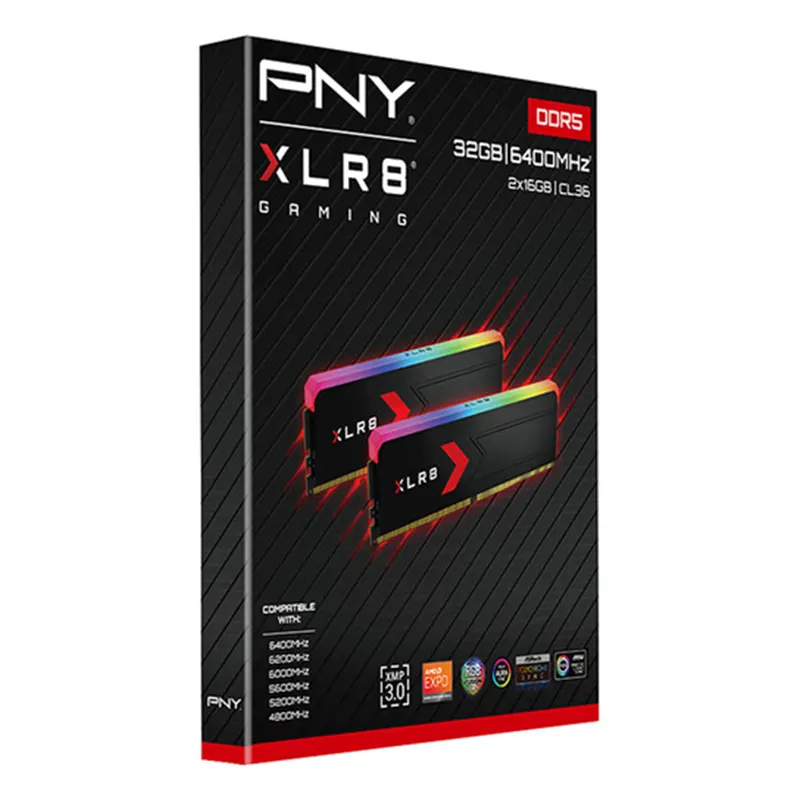 PNY XLR8 Gaming EPIC-X RGB 32GB (2x16GB) DDR5 6400MHz Desktop RAM