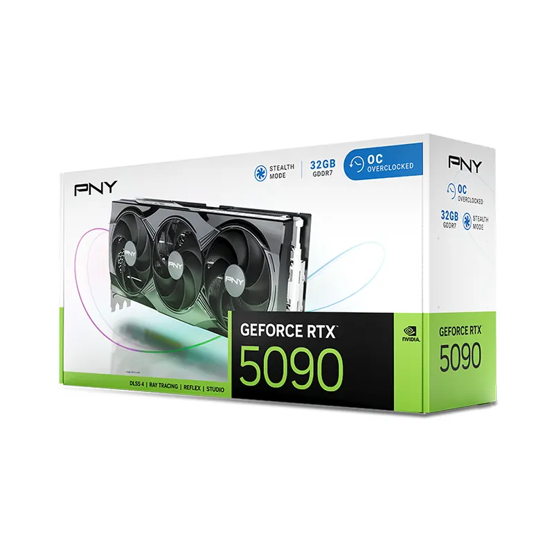 PNY NVIDIA GeForce RTX 5090 Overclocked Triple Fan 32GB GDDR7 | VCG509032TFXPB1-O